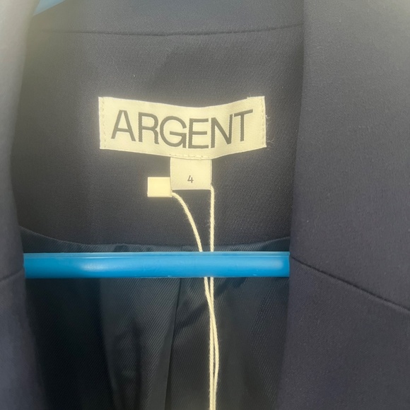 ARGENT Crossover Blazer Size 4 in Performance Cotton Navy - Picture 5 of 8